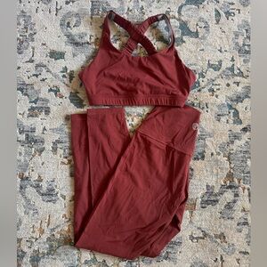 Born Primitive Rust Orange Bra and Leggings Set